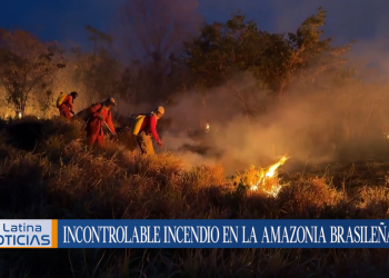 Incontrolable incendio en la Amazonía Brasileña.